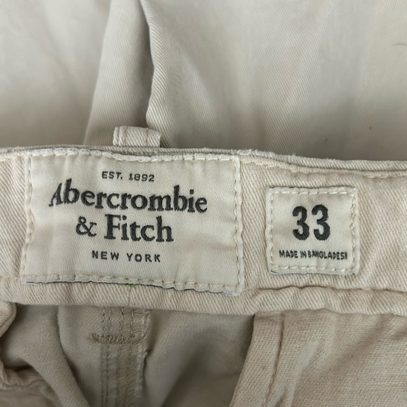 COPY - Vintage Abercrombie & Fitch Khaki Button Fly Shorts - Picture 5 of 8